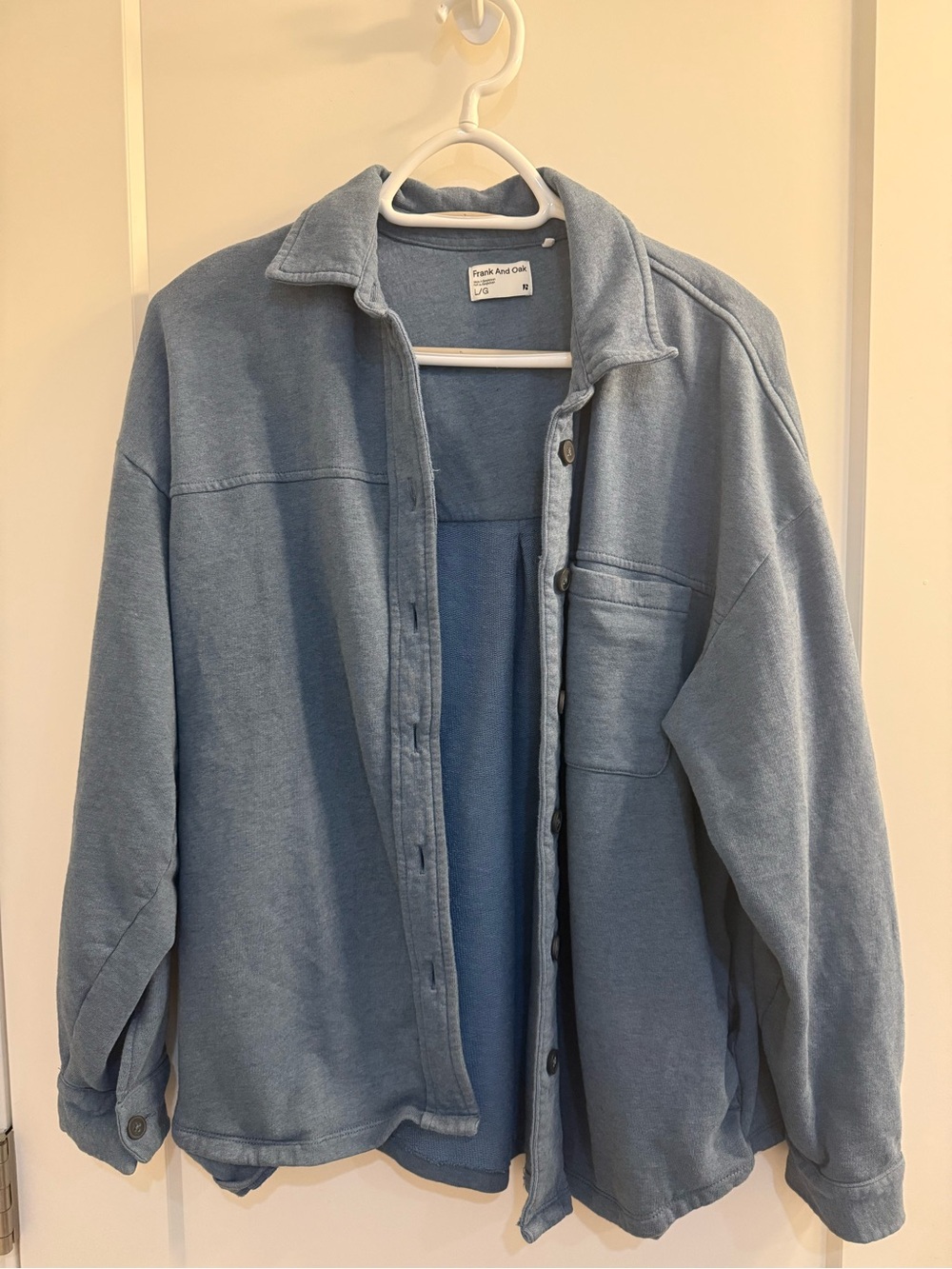 The French Terry Overshirt in Coronet Blue